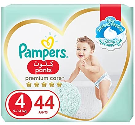 بامبرز (العناية المميزة 4 كلوت) 9-14 كيلو 44 قطعة السعودية