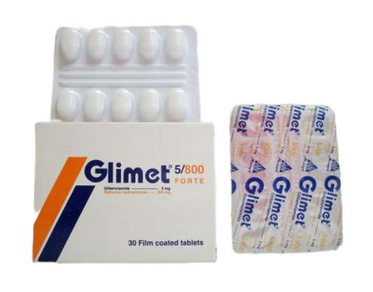 GLIMET FORT 5 / 800 MG 30 TAB