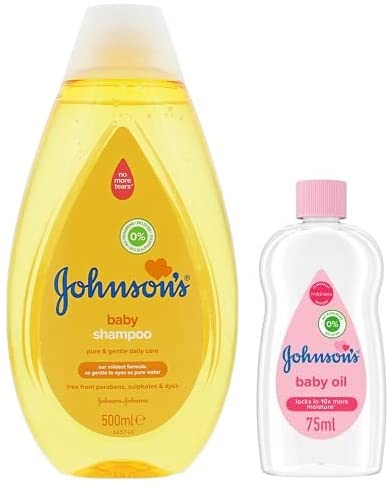 JJ SHAMPOO GOLD 500ML + OIL BABY 75ML سعر خاص