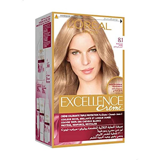 LOREAL EXCELLENCE CREME 8.1 LIGHT ASH BLONDE LLC