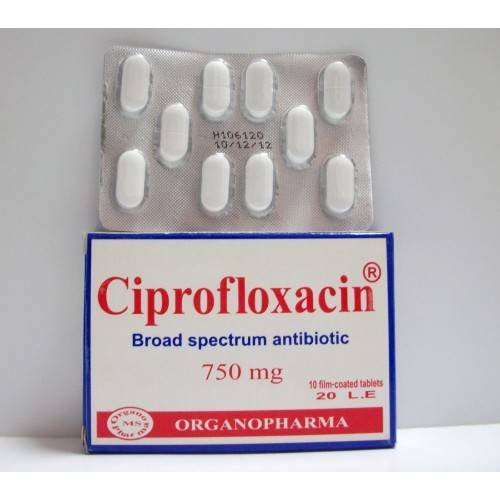 CIPROFLOXACINE 750 MG 10 TAB