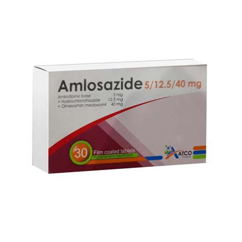 AMLOSAZIDE 5 12.5 40 MG 30F.C. TABS.