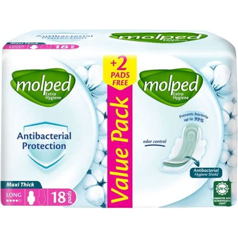 MOLPED ANTIBACTERIAL MAXI LONG 18 PADS (6338)