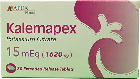 KALEMAPEX 15 MEQ (1620 MG) 30 XR TAB