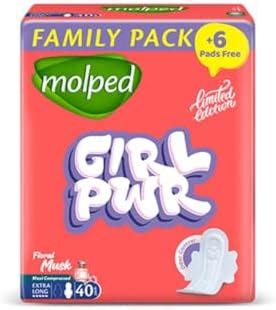MOLPED GIRL PWR FLORAL MUSK LONG 40 PADS
