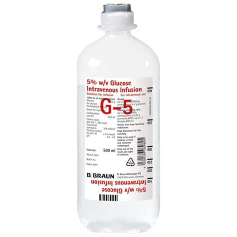GLUCOSE 5% 500 ML ---
