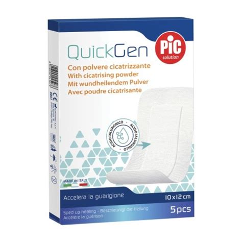 PIC QUICK GEN 10X12 5PCS MEDICAL PLASTER