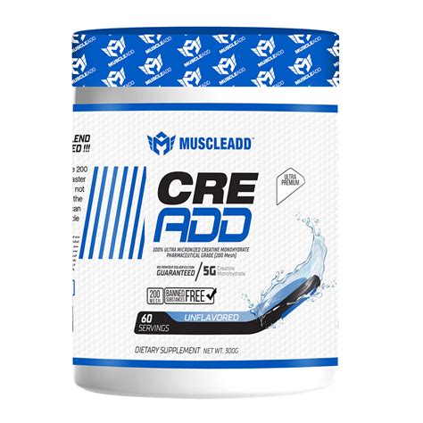 MUSCLEADD CRE ADD 60SERV UNFLAVOREO 300GM