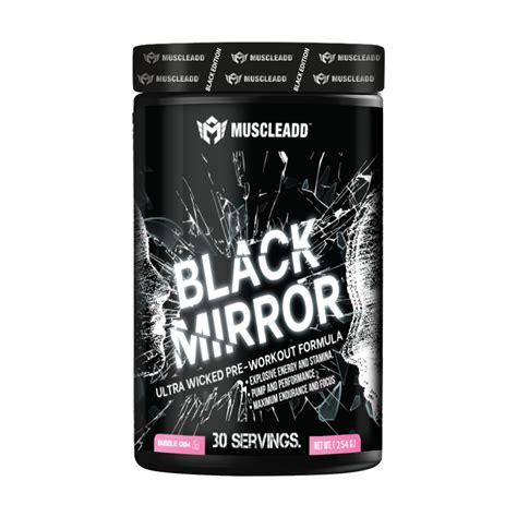 MUSCLEADD BLACK MIRRO 30SERV BUBBLE GUM 253.8G