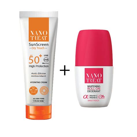 NANO TREAT (SUN SCREEN CREAM+DEOD ROLL ON) OFFER 2PIECES