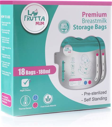 LA FRUTTA PREMIUM BREASTMILK STORAGE 18BAGS 180ML Milk Storage Bags