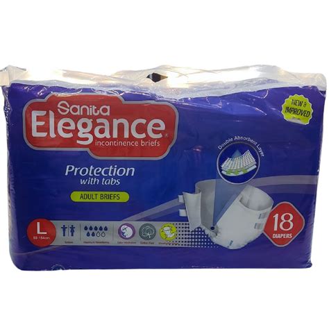 SANITA ELEGANCE ADULT DIAPERS 18 LARGE Adult Diapers