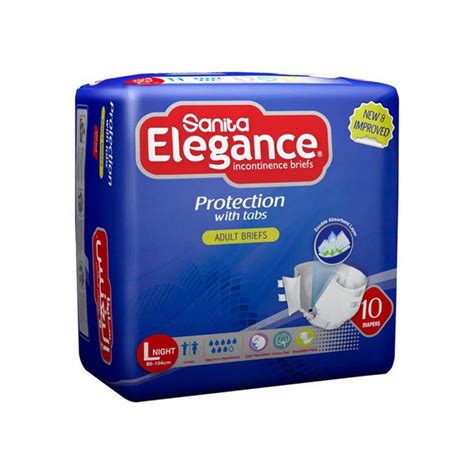 SANITA ELEGANCE ADULT DIAPERS NIGHT 10 LARGE Adult Diapers