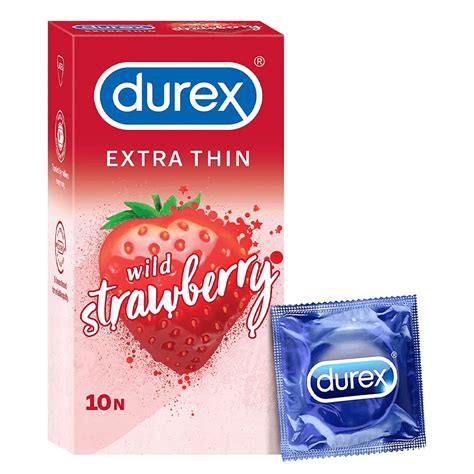 DUREX EXTRA THIN WILD STRAWBERRY 10PCS %%