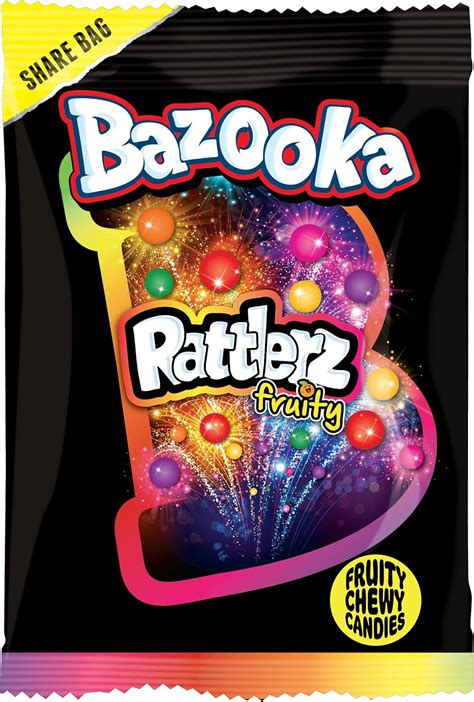 GUM BAZOOKA RATTLERZ FRUITY CANDIES 120 G
