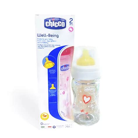 CHICCO WELL BEING (Girls' Baby Bottle Offer 150ml + 250ml + Glass Baby Bottle)