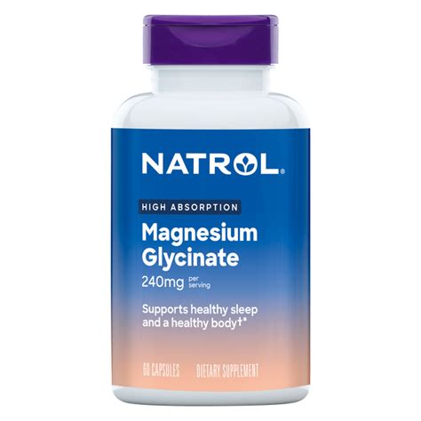 NATROL MAGNESIUM GLYCINATE 240MG 60CAP