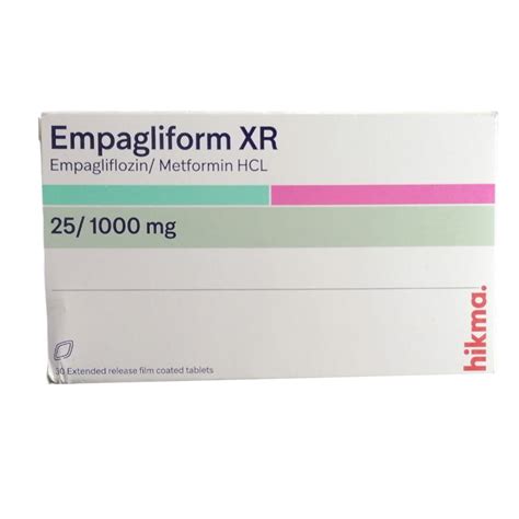EMPAGLIFORM XR 25/1000MG 30TAB