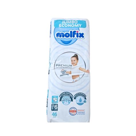 MOLFIX PREMIUM DIAPERS EX LARGE (6) 16+KG 46PCS