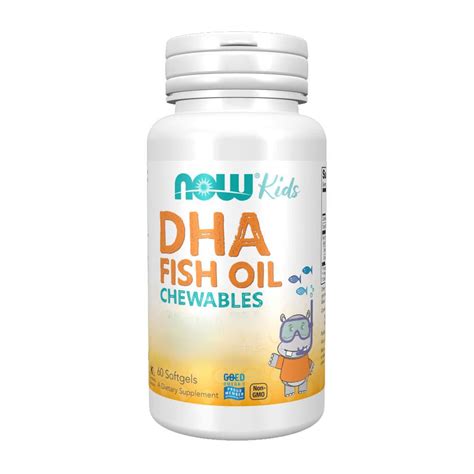 NOW KIDS DHA FISH OIL 60 CHEWABLE