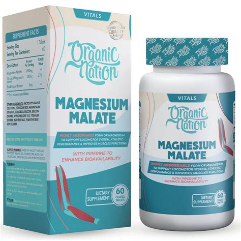 ORGANIC NATION MAGNESIUM MALATE 60TAB