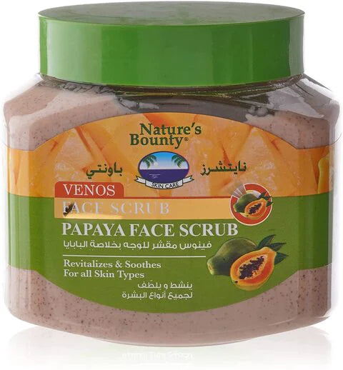 Natures Bounty Papaya Face Scrub 300Ml
