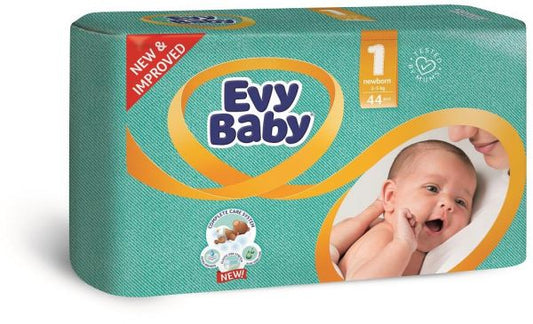 EVY BABY 1 NEWBORN (2 - 5 KG) 44 PCS
