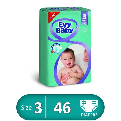 EVY BABY 3 MIDI (5 - 9 KG) 46 PCS
