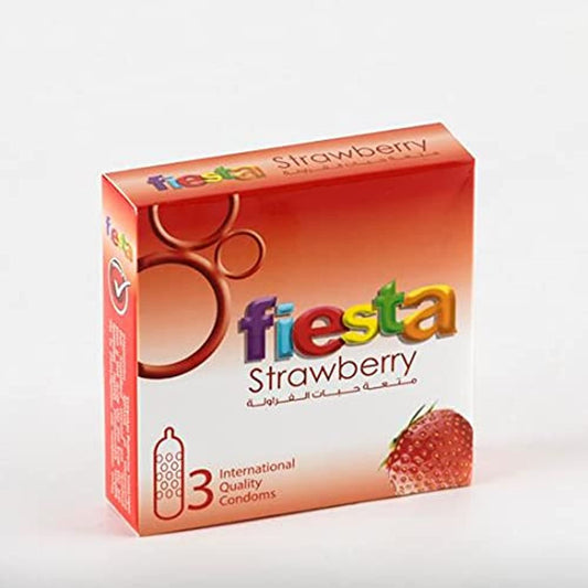 FIESTA CONDOM STRAWBERRY 3 PCS
