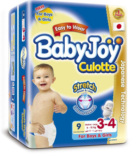 BABYJOY 3-4 (CULOTTE) M-L (6-12KG) 9 PCS