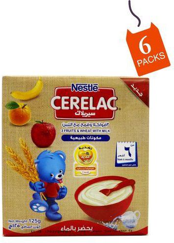 CERELAC 125GM 3فواكه ولبن