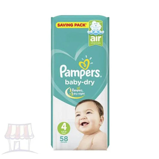 PAMPERS (4) MAXI (8-19KG) 58PCS ماكسي