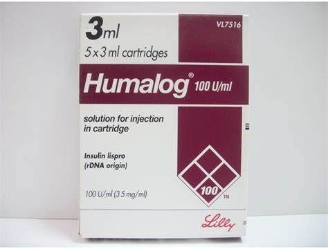 HUMALOG - 100 I U 5 CARTRIDGES 3ML