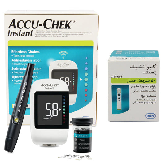 ACCU- CHEK INSTANT جهاز+علبه شرائط