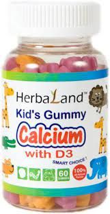 هيربالاند كالسيوم للبالغين K2 وD3 60 علكة