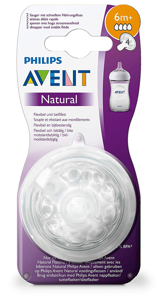 AVENT NATURAL 6M+ SCF046/27 حلمة تدفق اكثر كثافة