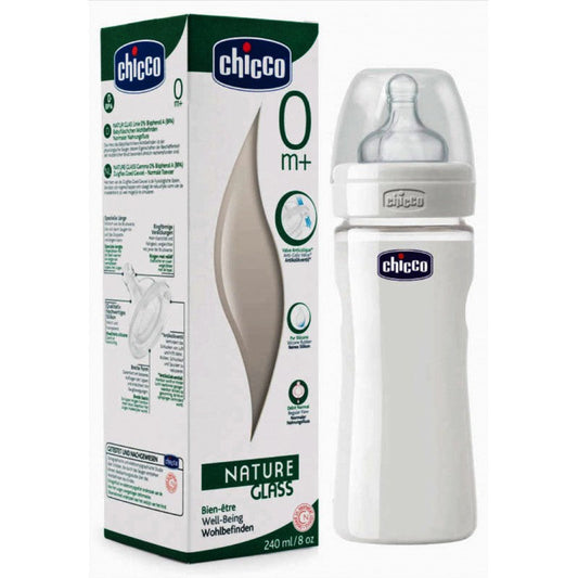 CHICCO W.BEING GLASS BOT S.240ML 0+M 57467