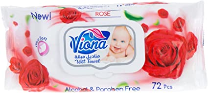 Viona Wipes Family Rose 72Pcs