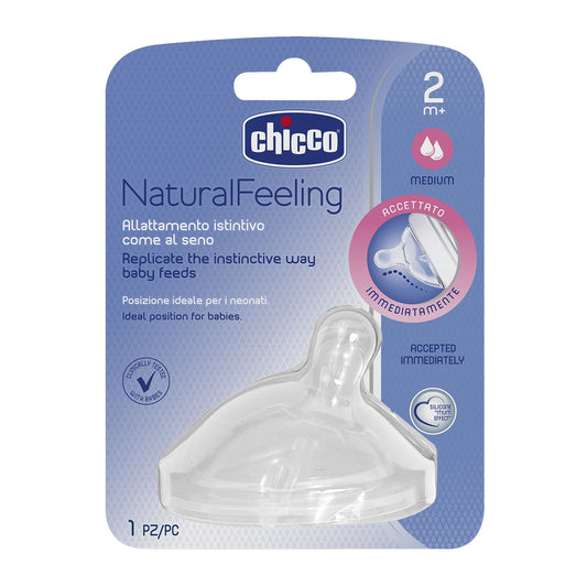 CHICCO NATURAL FEELING MEDIUM 2M+ حلمة 8209