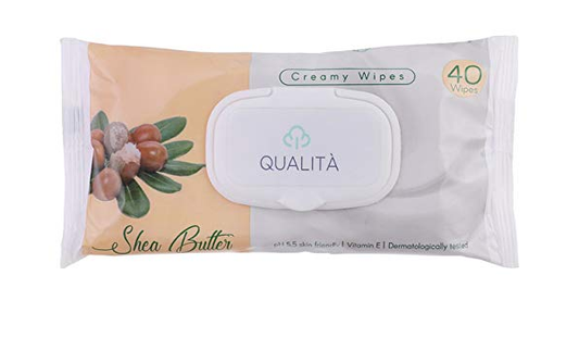 QUALITA SHEA BUTTER WIPES 40WIPES