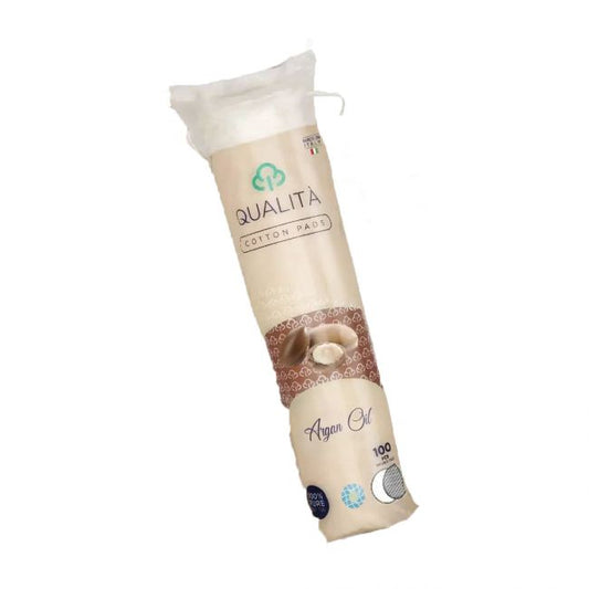 كواليتا - وسادات قطنية بزيت الأرغان - 100 قطعة - وجه مزدوج