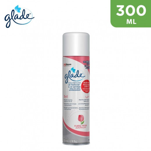 GLADE 3IN1 FRESHENER&SANITIZER CLEAN FRESH 300ML