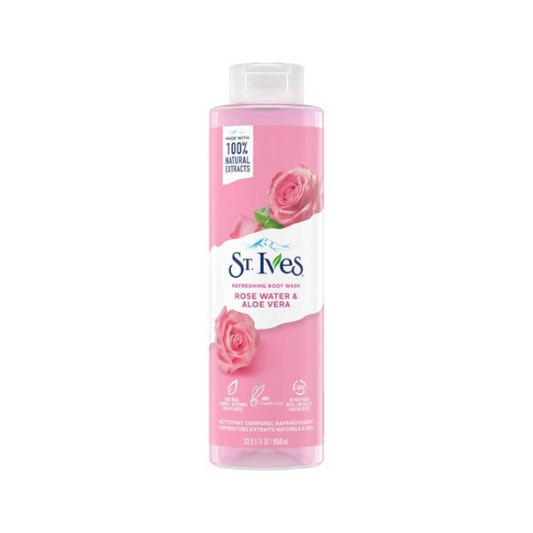 ST.IVES BODY WASH ROSE WATER&ALOE VERA 650ML