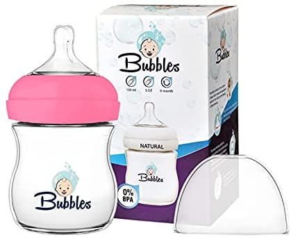 BUBBLES FEEDING BOTTLE NATURAL 150ML (8560) بيبرونه روز