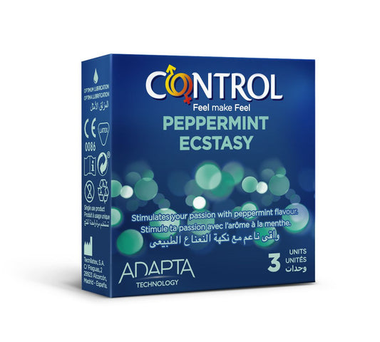 كونترول بيبرمينت إكستاسي 3 واقيات ذكرية