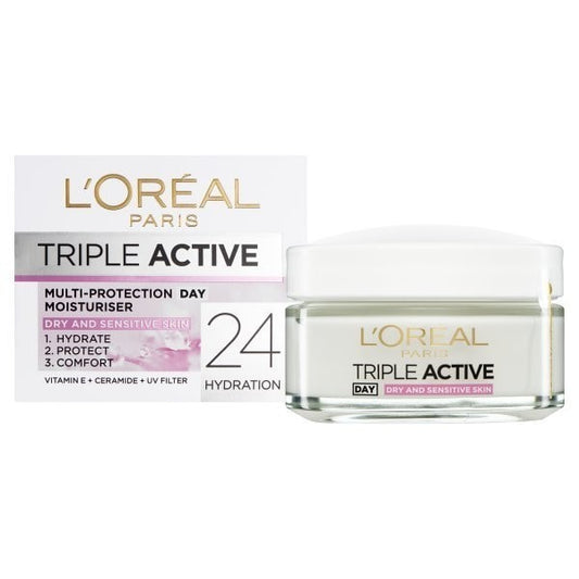 LOREAL TRIPLE Active 24H HYDRATION SENSITIVE 50ML