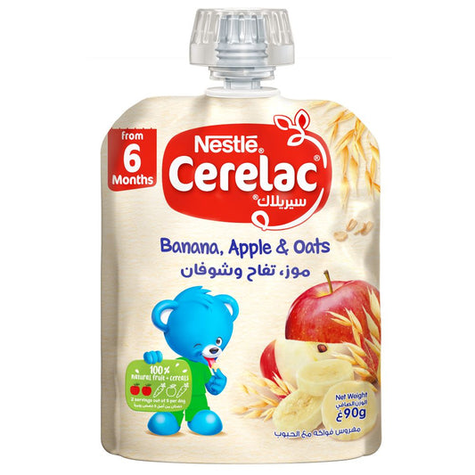 CERELAC BANANA +APPLE+ OATS 90GM موز+تفاح+شوفان