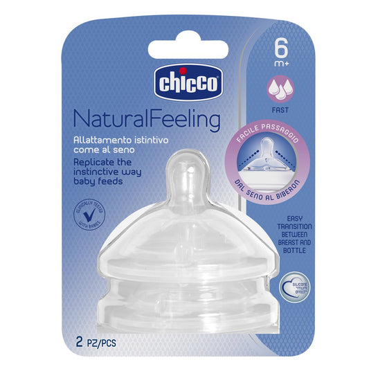 CHICCO NATURAL FEELING FAST 6M+ حلمة 8254