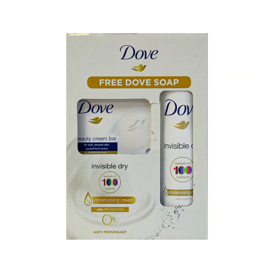 دوف بخاخ جاف غير مرئي 150 مل + صابون أصلي