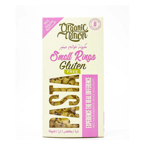 معكرونة أورجانيك نيشن حلقات صغيرة خالية من الجلوتين 350 جرام